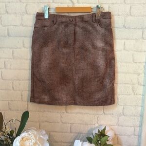 Cupcakes and Cashmere Wool Blend Skirt Size 2 Houndstooth